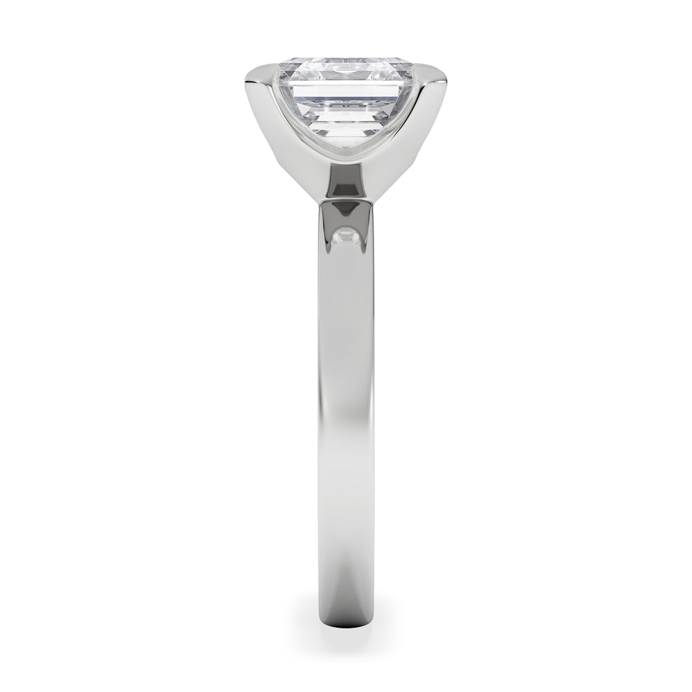 Origin 3.00ct Asscher Cut Lab Diamond Solitaire Engagement Ring in Platinum