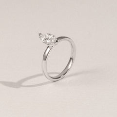 Origin 1.00ct Marquise Cut Lab Diamond Solitaire Engagement Ring in Platinum