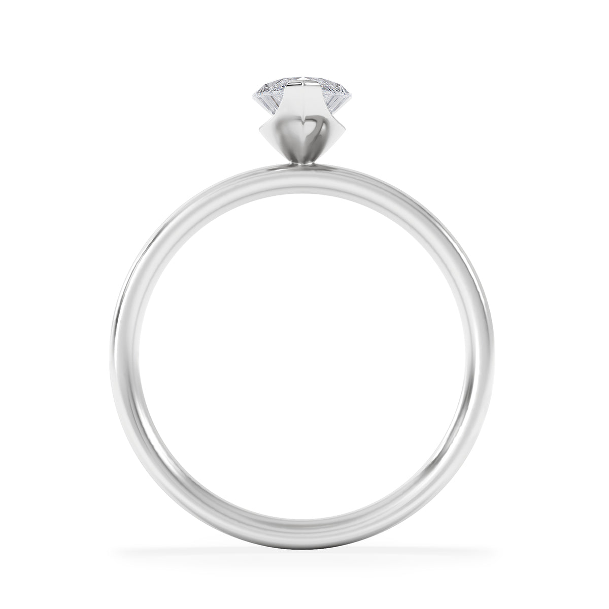 Origin 1.00ct Marquise Cut Lab Diamond Solitaire Engagement Ring in Platinum