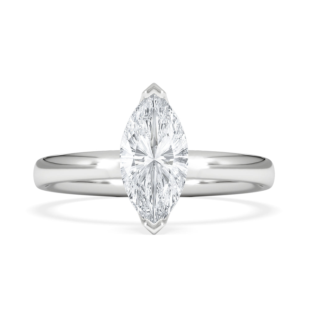 Origin 1.00ct Marquise Cut Lab Diamond Solitaire Engagement Ring in Platinum