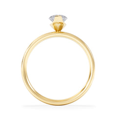 Origin 1.00ct Marquise Cut Lab Diamond Solitaire Engagement Ring in 18K Yellow Gold