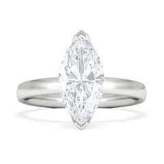 Origin 2.00ct Marquise Cut Lab Diamond Solitaire Engagement Ring in 18K White Gold