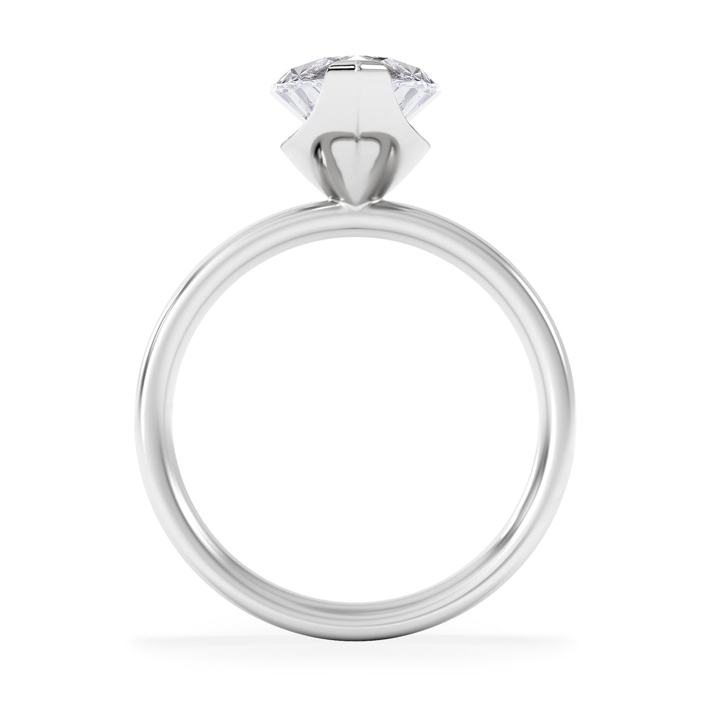 Origin 3.00ct Marquise Cut Lab Diamond Solitaire Engagement Ring in 18K White Gold