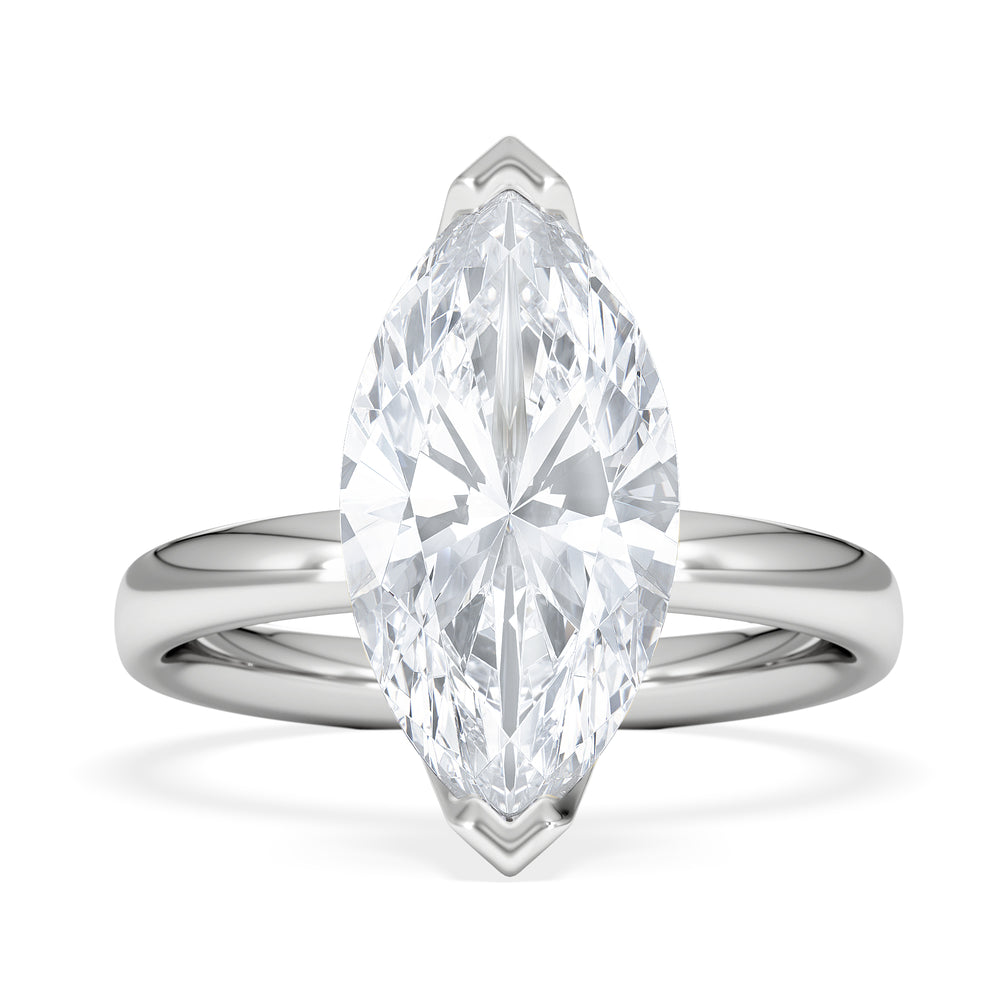 Origin 3.00ct Marquise Cut Lab Diamond Solitaire Engagement Ring in Platinum