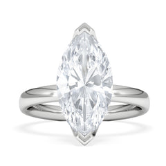 Origin 3.00ct Marquise Cut Lab Diamond Solitaire Engagement Ring in 18K White Gold