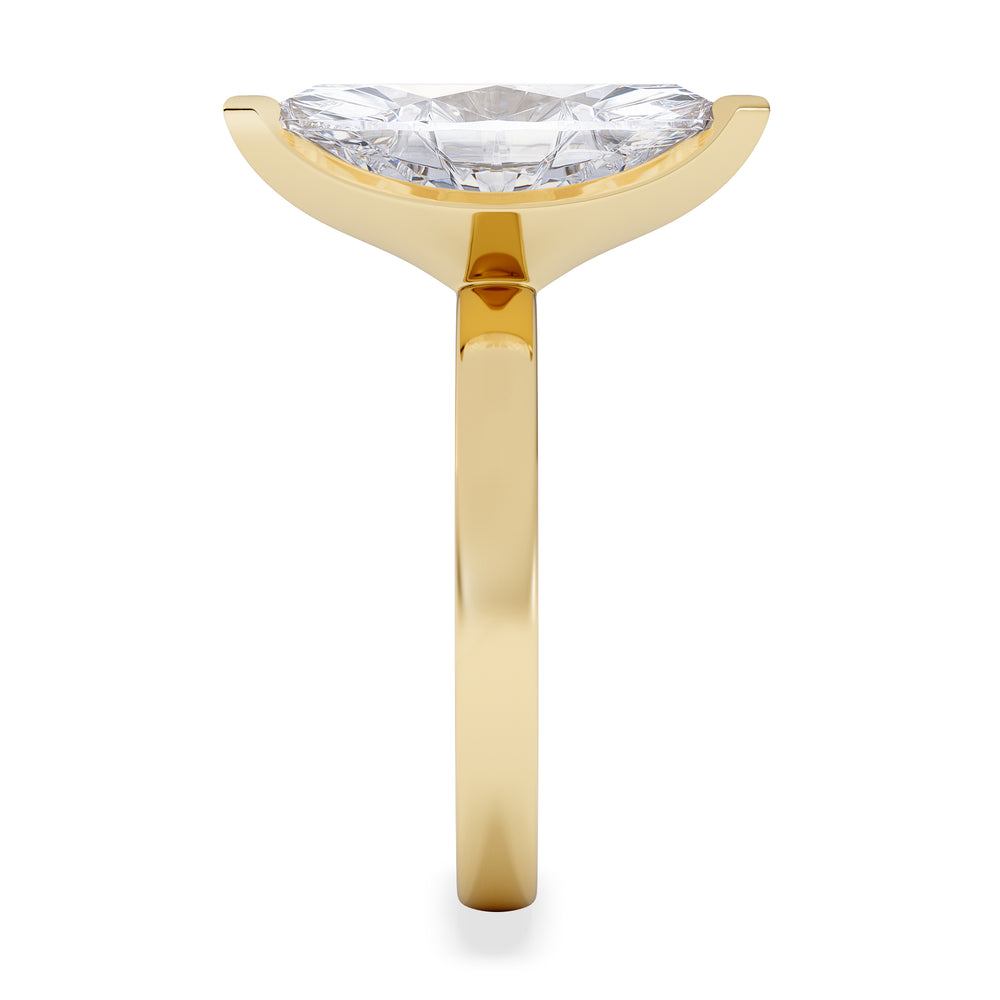Origin 3.00ct Marquise Cut Lab Diamond Solitaire Engagement Ring in 18K Yellow Gold