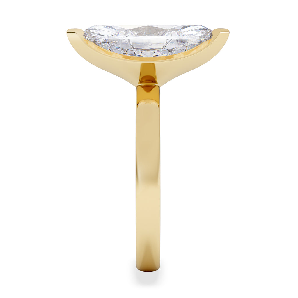 Origin 3.00ct Marquise Cut Lab Diamond Solitaire Engagement Ring in 18K Yellow Gold
