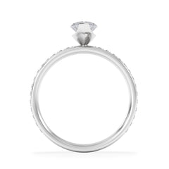 Origin 1.25ct Marquise Cut Lab Diamond Solitaire Engagement Ring with Side Stones in Platinum