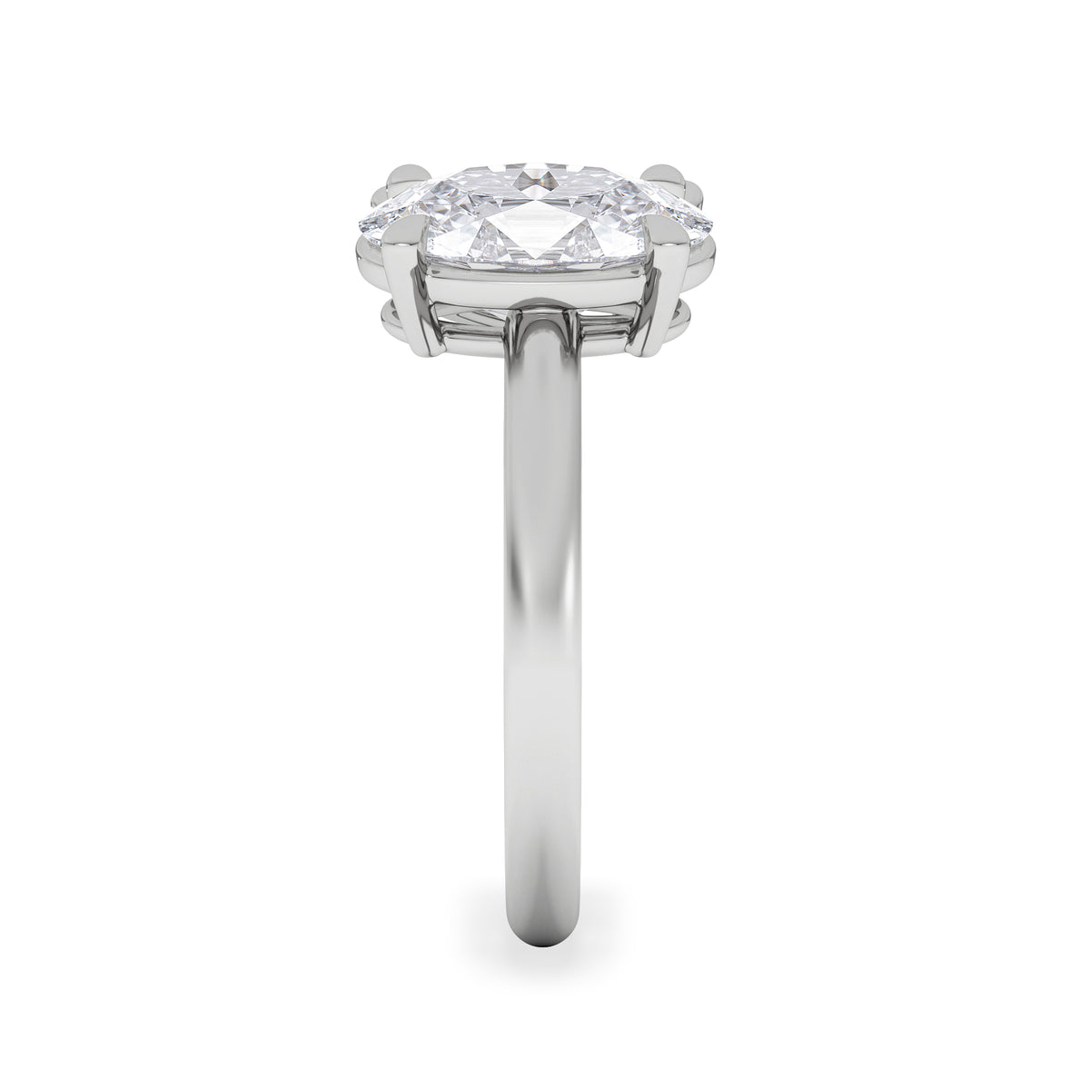 Toi Et Moi 3.00ct Oval and Pear Cut Lab Diamond Engagement Ring in Platinum