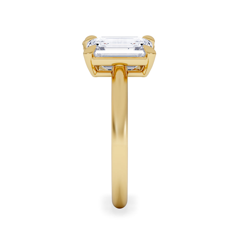 Toi Et Moi 3.00ct Emerald and Pear Cut Lab Diamond Engagement Ring in 18K Yellow Gold