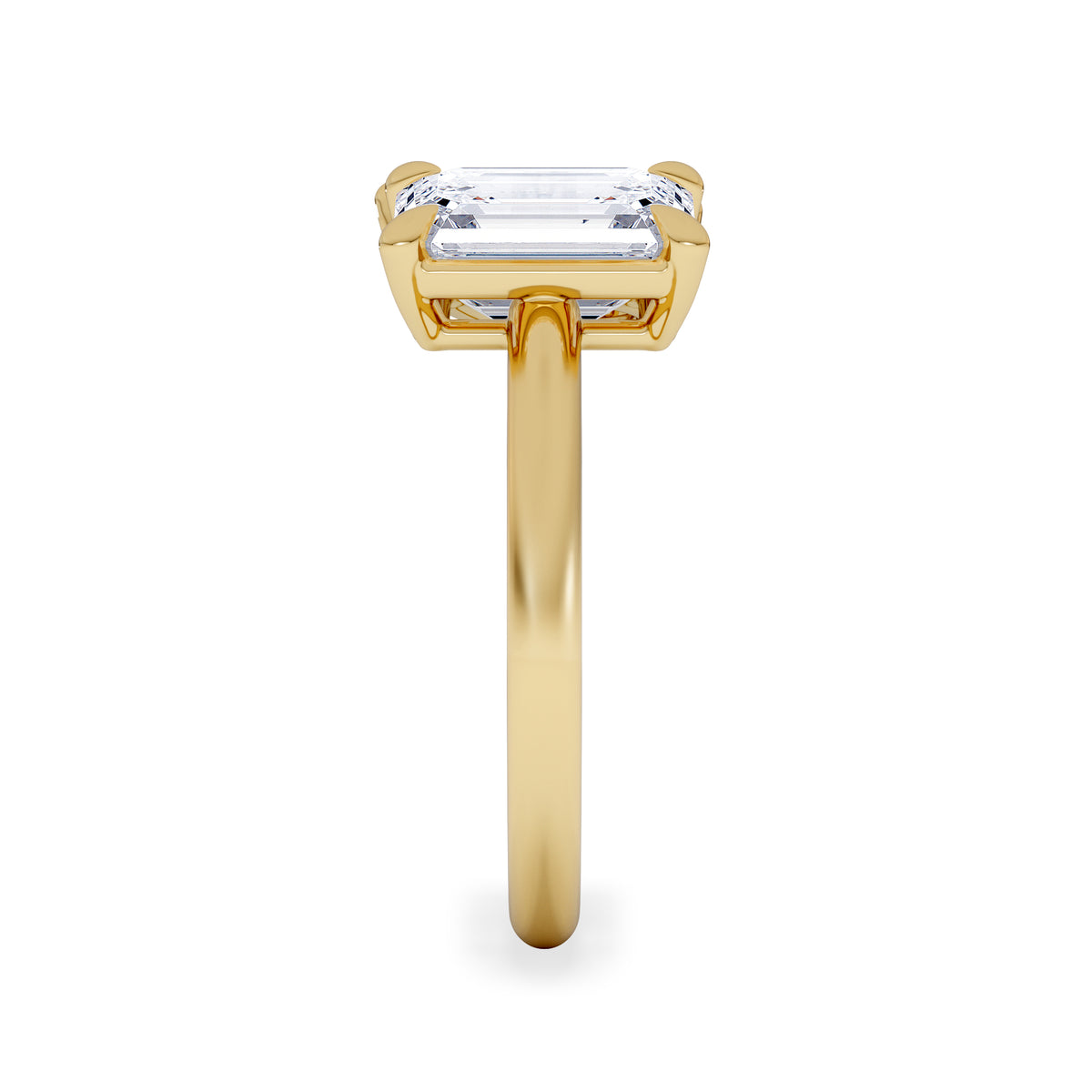 Toi Et Moi 3.00ct Emerald and Pear Cut Lab Diamond Engagement Ring in 18K Yellow Gold