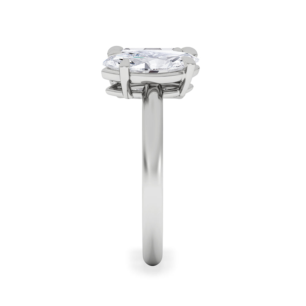 Toi Et Moi 3.00ct Marquise and Emerald Cut Lab Diamond Engagement Ring in Platinum