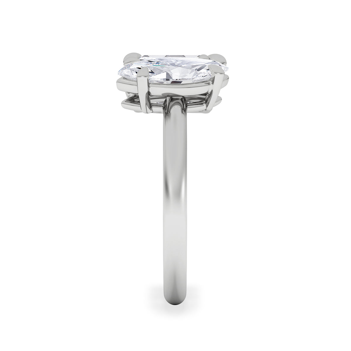 Toi Et Moi 3.00ct Marquise and Emerald Cut Lab Diamond Engagement Ring in Platinum