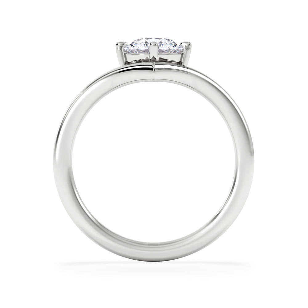 Vela 1.00ct Round Cut Lab Diamond Solitaire Engagement Ring in Platinum