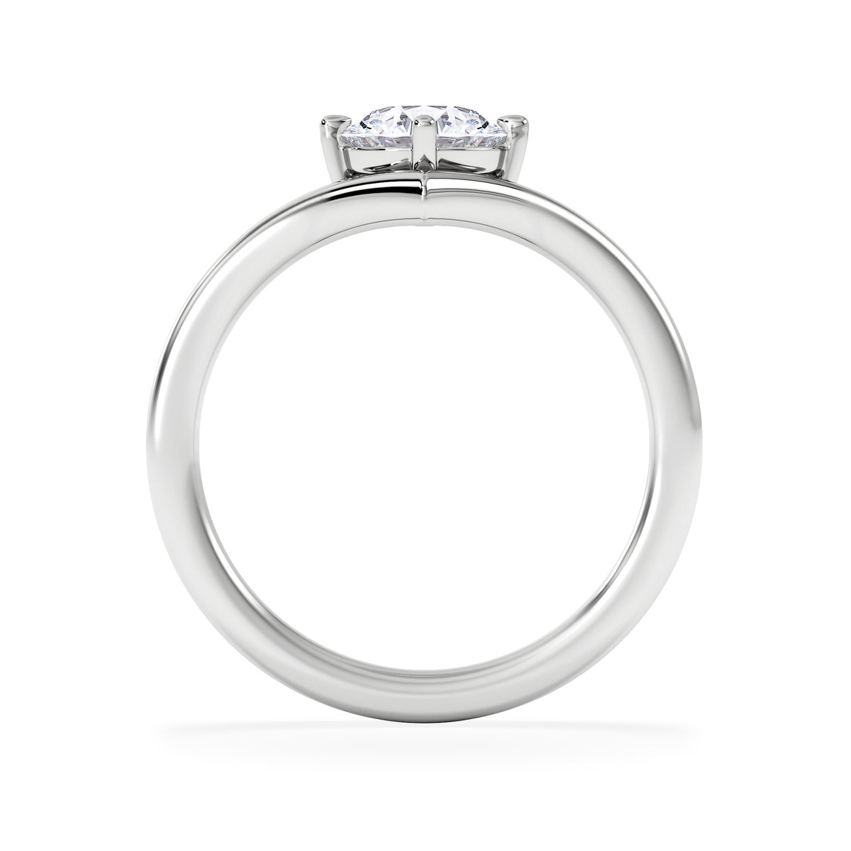 Vela 1.00ct Round Cut Lab Diamond Solitaire Engagement Ring in Platinum