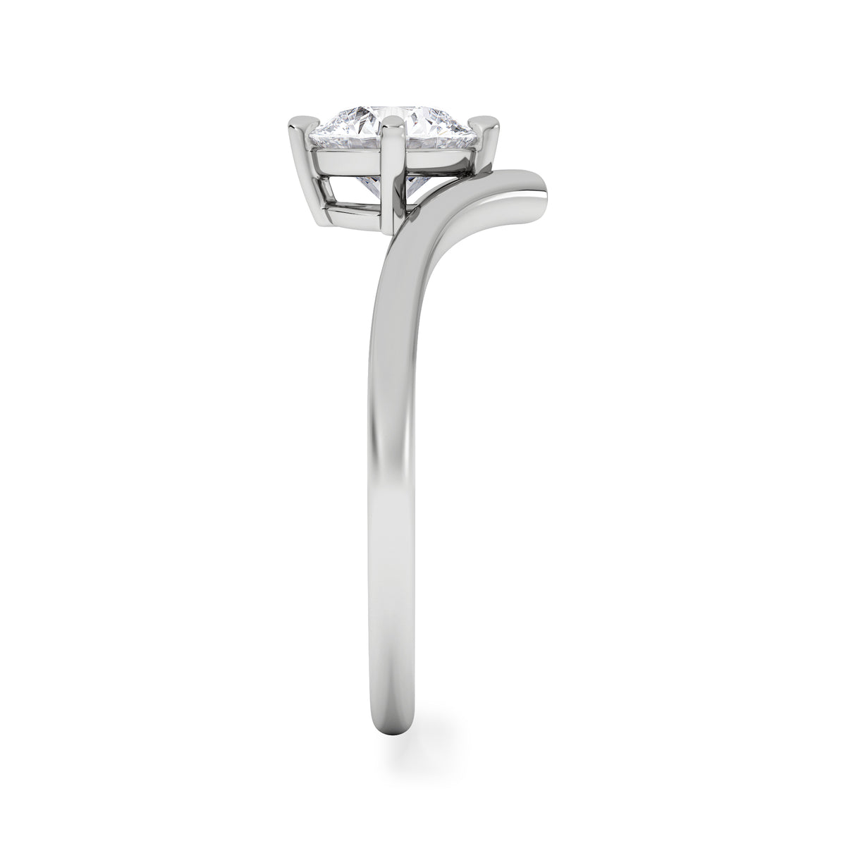 Vela 1.00ct Round Cut Lab Diamond Solitaire Engagement Ring in Platinum