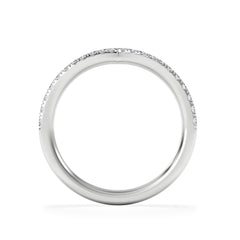 Vela 0.35ct Round Cut Lab Diamond Wishbone Wedding Ring in Platinum
