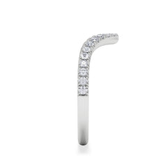 Vela 0.35ct Round Cut Lab Diamond Wishbone Wedding Ring in Platinum