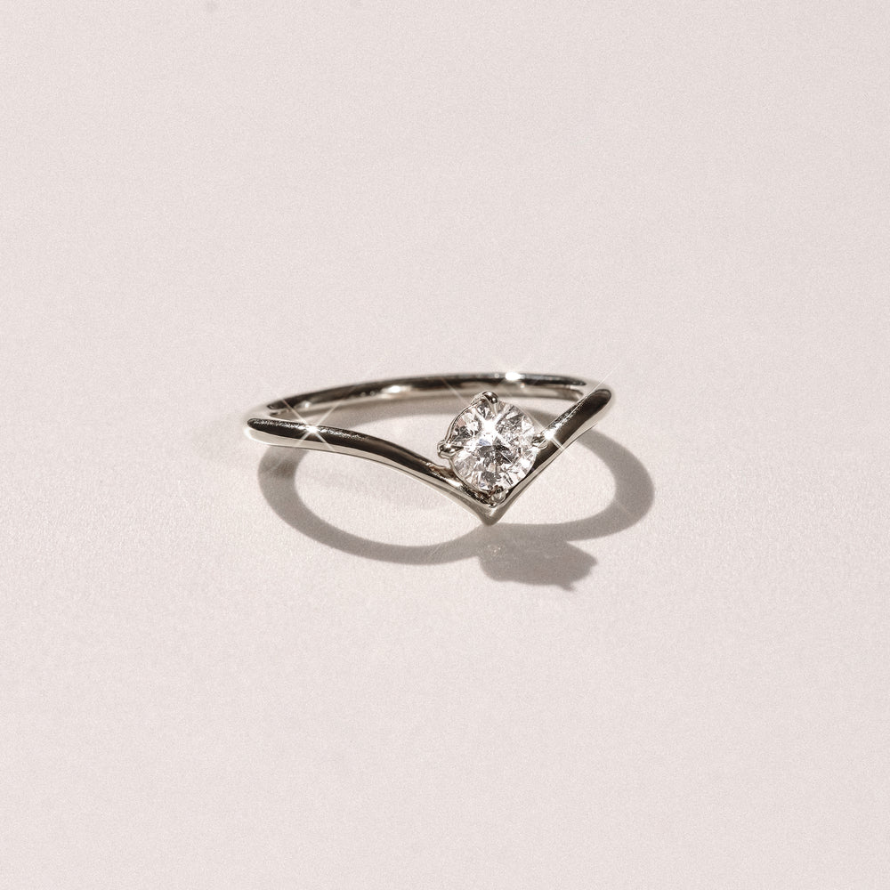 Vela 0.50ct Round Cut Lab Diamond Solitaire Engagement Ring in Platinum