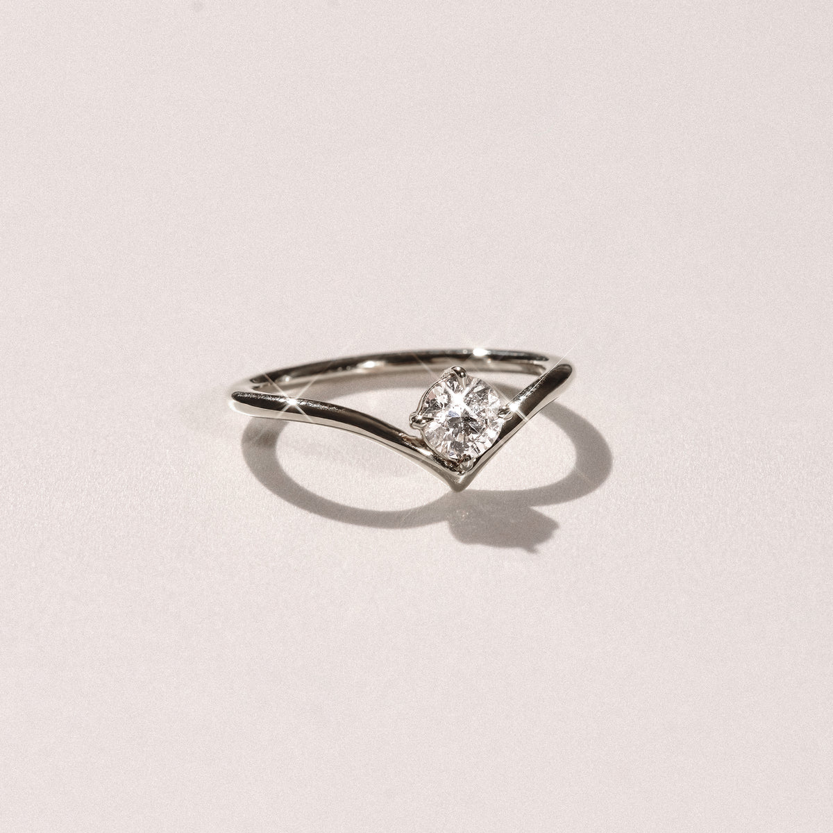 Vela 0.50ct Round Cut Lab Diamond Solitaire Engagement Ring in Platinum