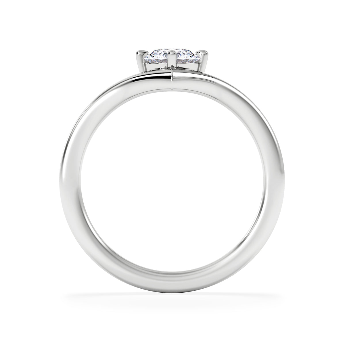 Vela 0.50ct Round Cut Lab Diamond Solitaire Engagement Ring in Platinum