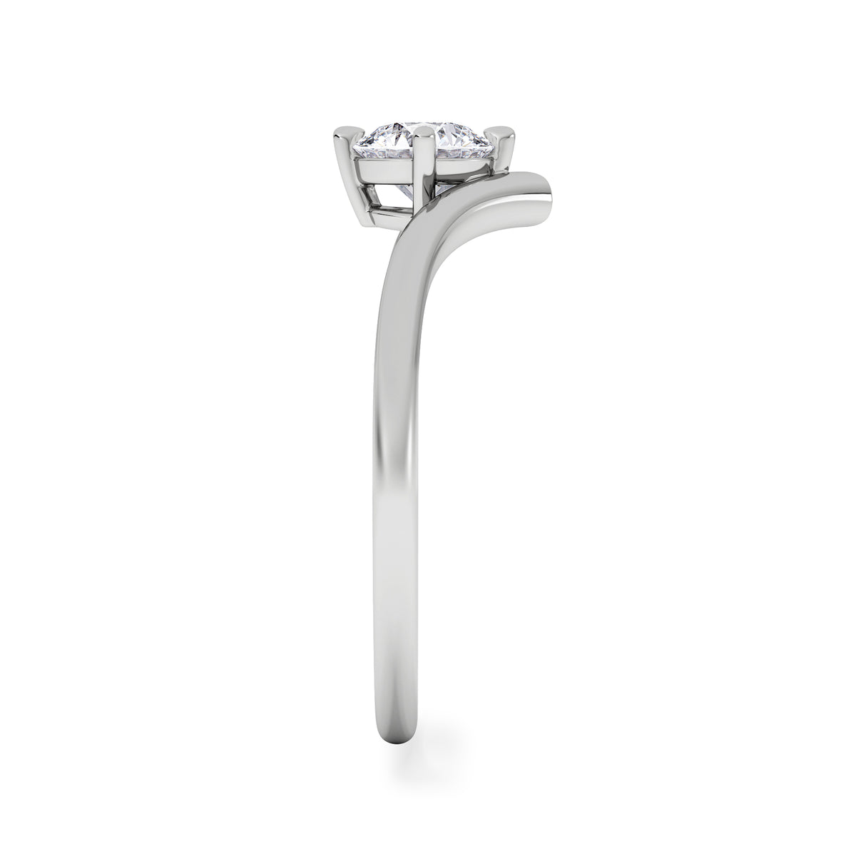 Vela 0.50ct Round Cut Lab Diamond Solitaire Engagement Ring in Platinum