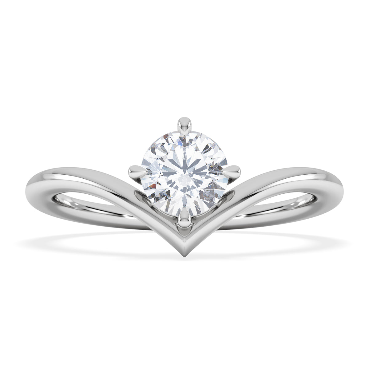 Vela 0.50ct Round Cut Lab Diamond Solitaire Engagement Ring in Platinum