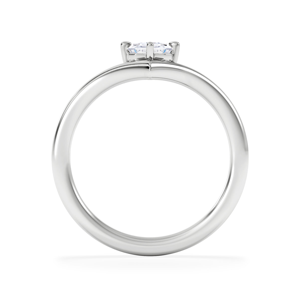 Vela 1.00ct Emerald Cut Lab Diamond Solitaire Engagement Ring in Platinum