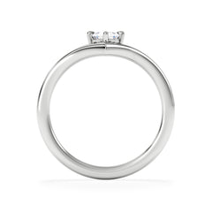 Vela 0.50ct Emerald Cut Lab Diamond Solitaire Engagement Ring in Platinum