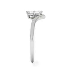 Vela 0.50ct Emerald Cut Lab Diamond Solitaire Engagement Ring in Platinum