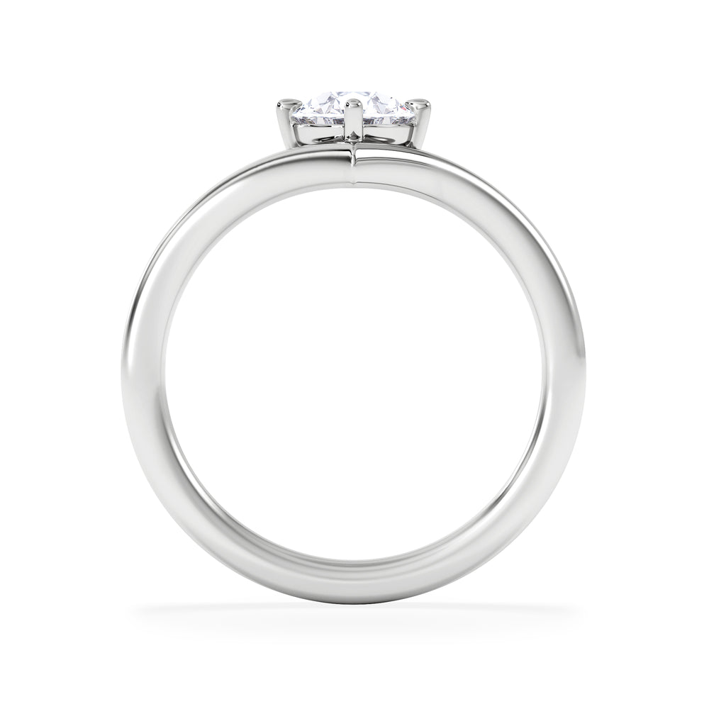 Vela 1.00ct Oval Cut Lab Diamond Solitaire Engagement Ring in Platinum
