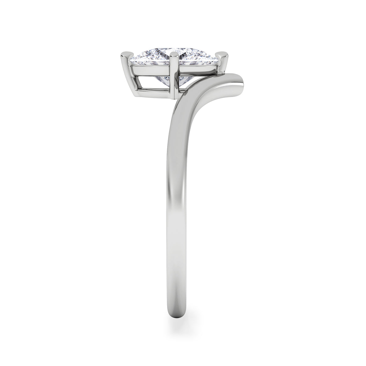 Vela 1.00ct Oval Cut Lab Diamond Solitaire Engagement Ring in Platinum