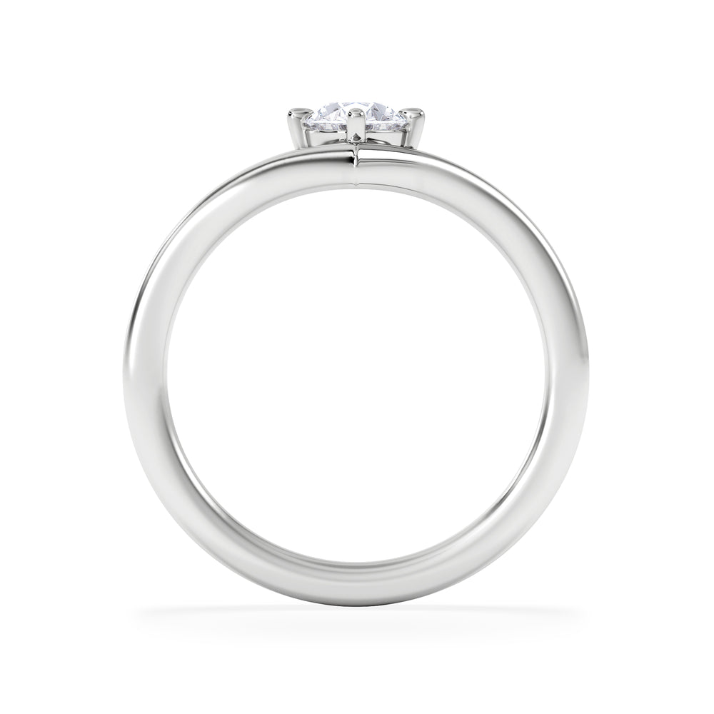 Vela 0.50ct Oval Cut Lab Diamond Solitaire Engagement Ring in Platinum