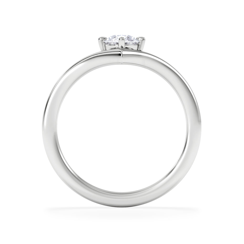 Vela 0.50ct Oval Cut Lab Diamond Solitaire Engagement Ring in Platinum