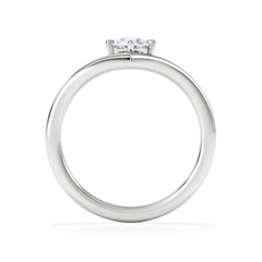 Vela 0.50ct Oval Cut Lab Diamond Solitaire Engagement Ring in Platinum
