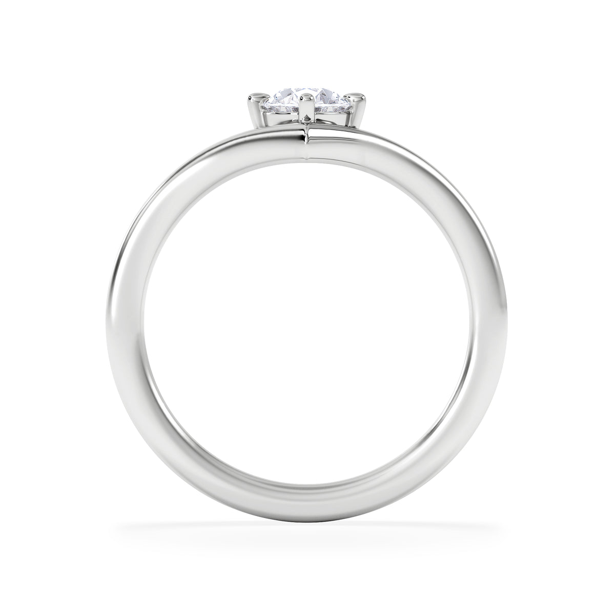 Vela 0.50ct Oval Cut Lab Diamond Solitaire Engagement Ring in Platinum