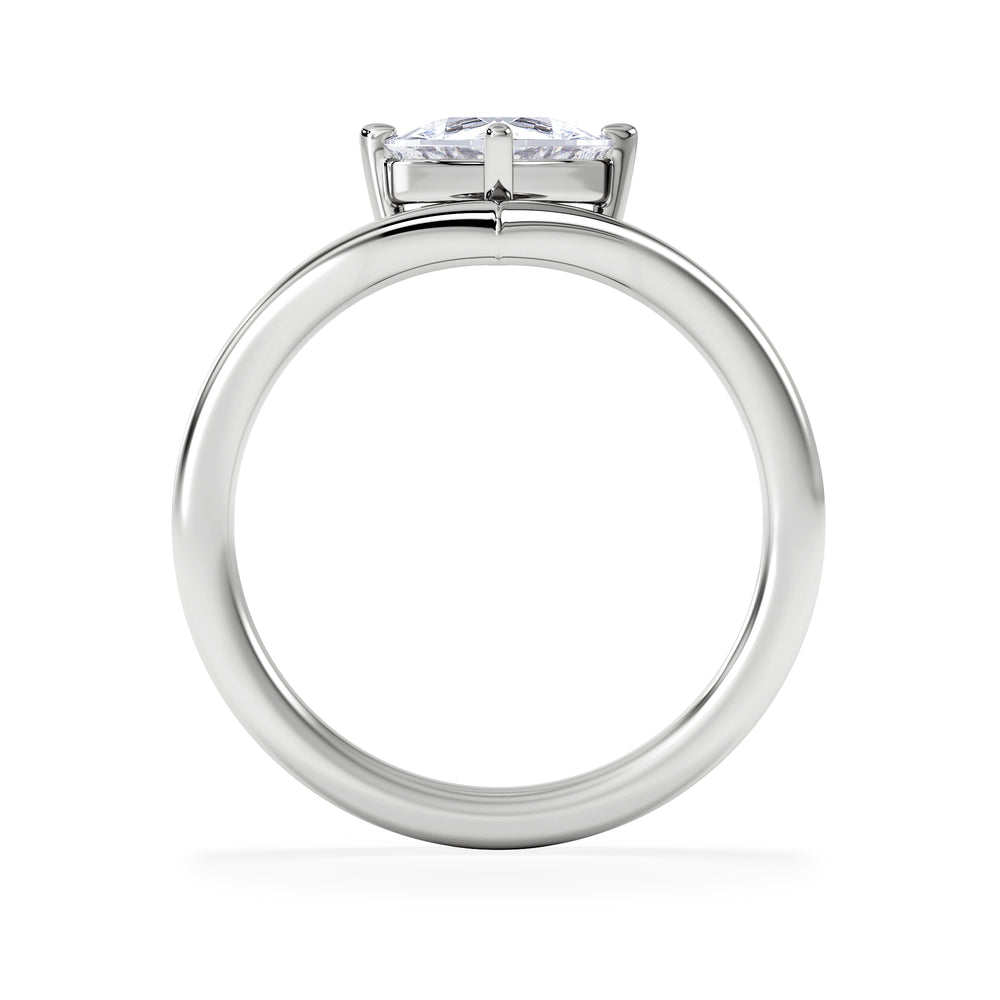 Vela 1.00ct Trillion Cut Lab Diamond Solitaire Engagement Ring in Platinum