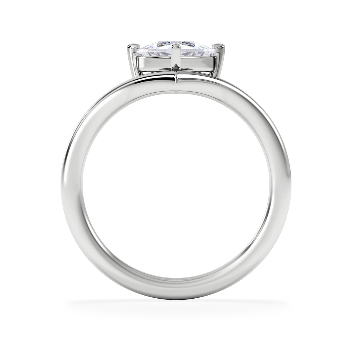 Vela 1.00ct Trillion Cut Lab Diamond Solitaire Engagement Ring in Platinum