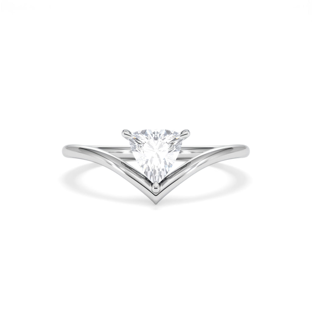 Vela 0.50ct Trillion Cut Lab Diamond Solitaire Engagement Ring in Platinum