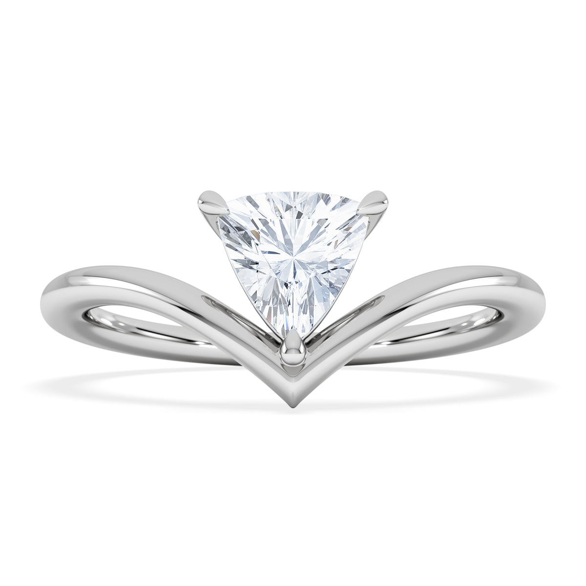 Vela 0.50ct Trillion Cut Lab Diamond Solitaire Engagement Ring in Platinum
