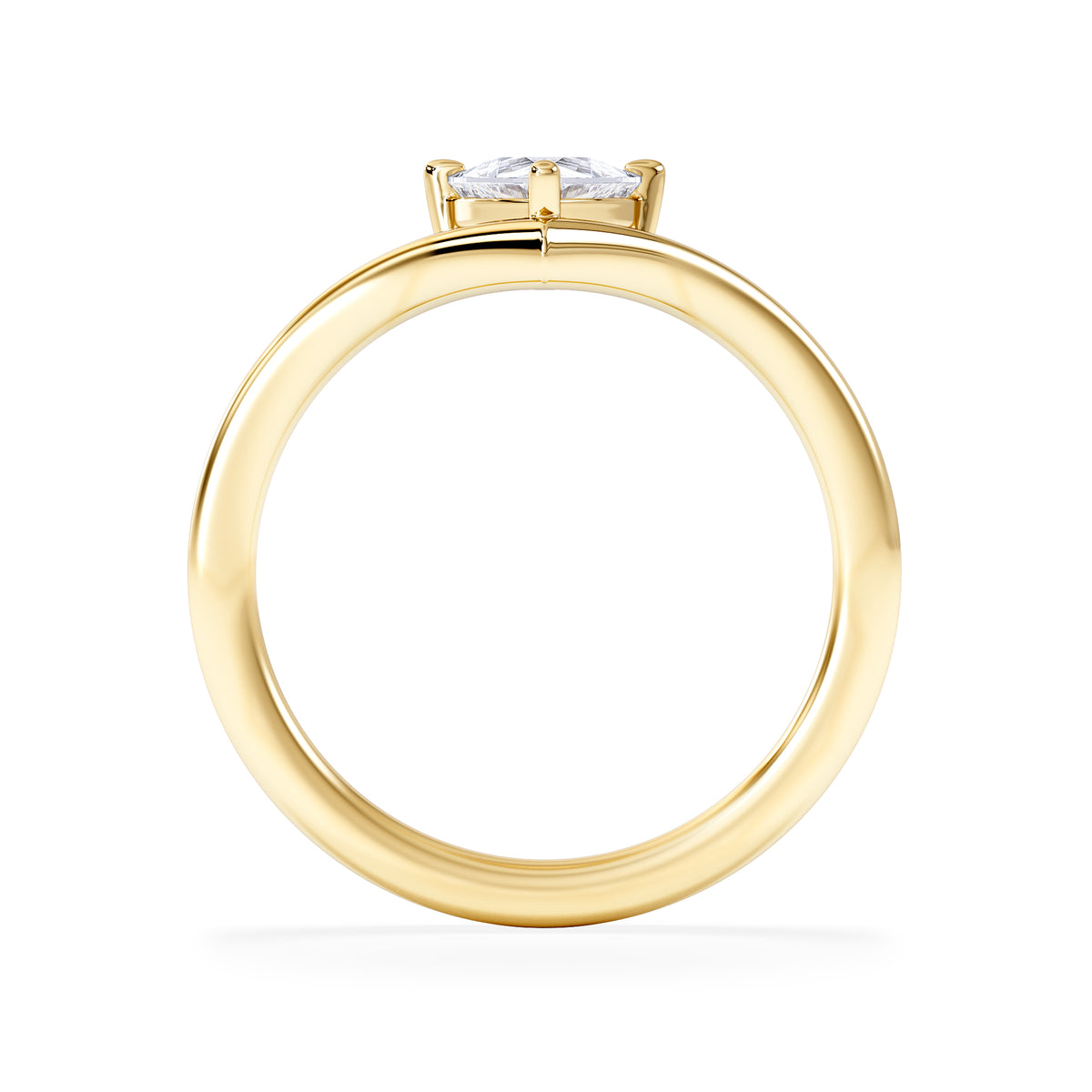 Vela 0.50ct Trillion Cut Lab Diamond Solitaire Engagement Ring in 18K Yellow Gold