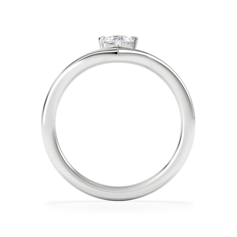 Vela 0.50ct Pear Cut Lab Diamond Solitaire Engagement Ring in Platinum