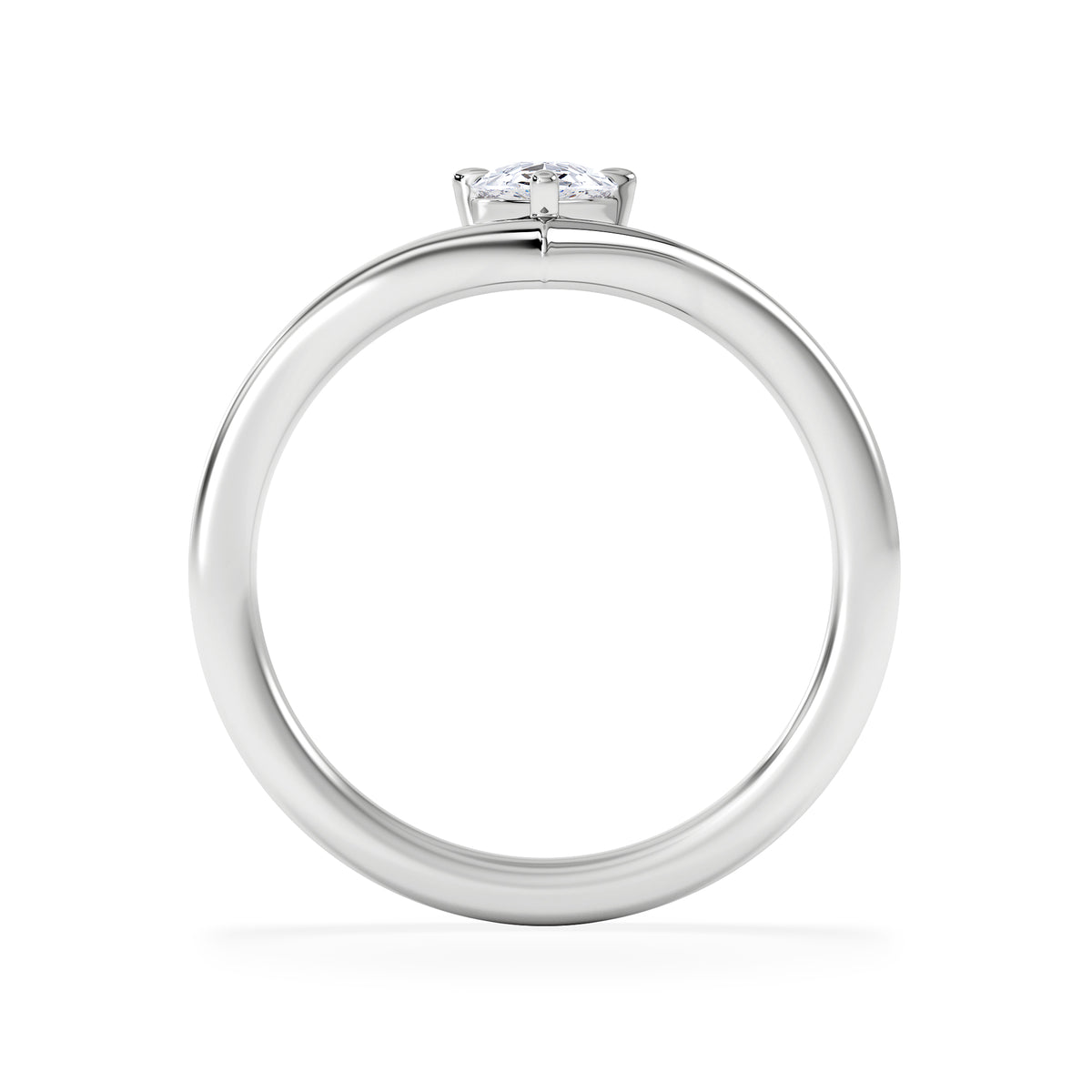 Vela 0.50ct Pear Cut Lab Diamond Solitaire Engagement Ring in Platinum