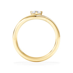 Vela 0.50ct Pear Cut Lab Diamond Solitaire Engagement Ring in 18K Yellow Gold