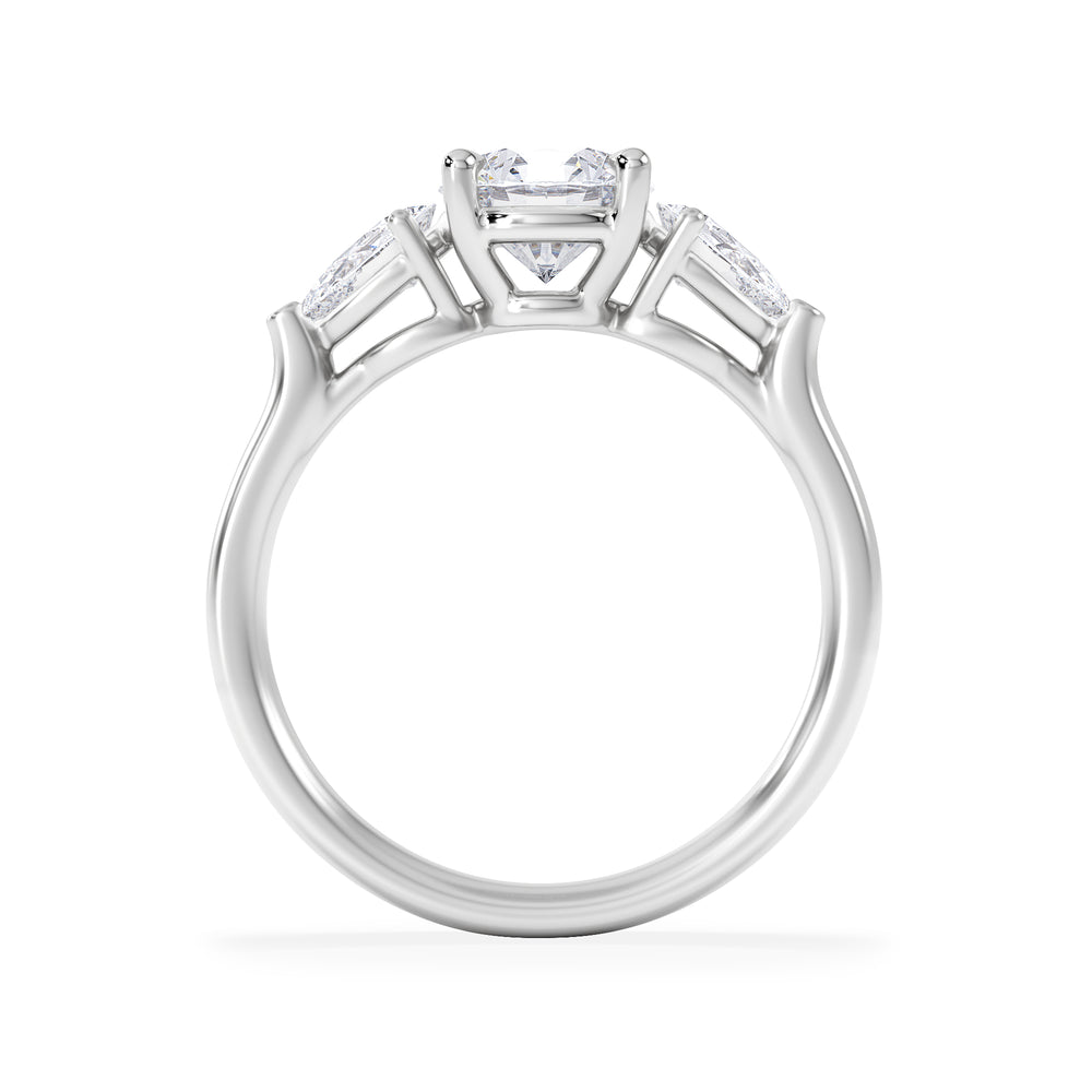 Adore 1.50ct Round Cut Lab Diamond 3 Stone Engagement Ring in Platinum
