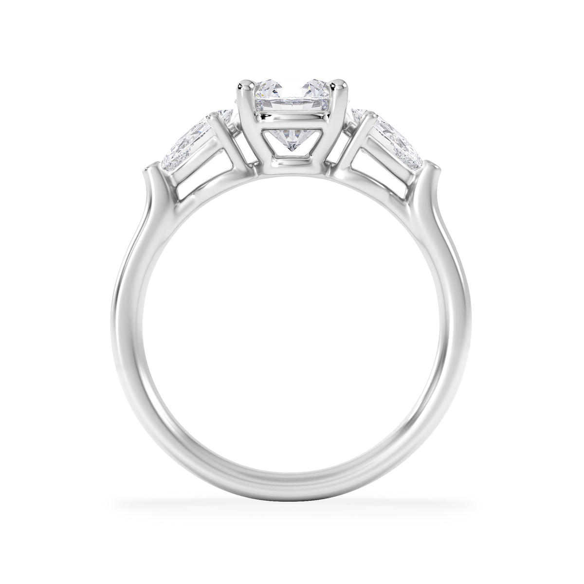 Adore 1.50ct Round Cut Lab Diamond 3 Stone Engagement Ring in Platinum