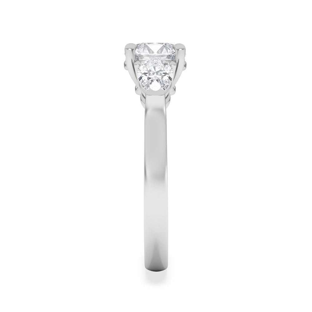 Adore 1.50ct Round Cut Lab Diamond 3 Stone Engagement Ring in Platinum