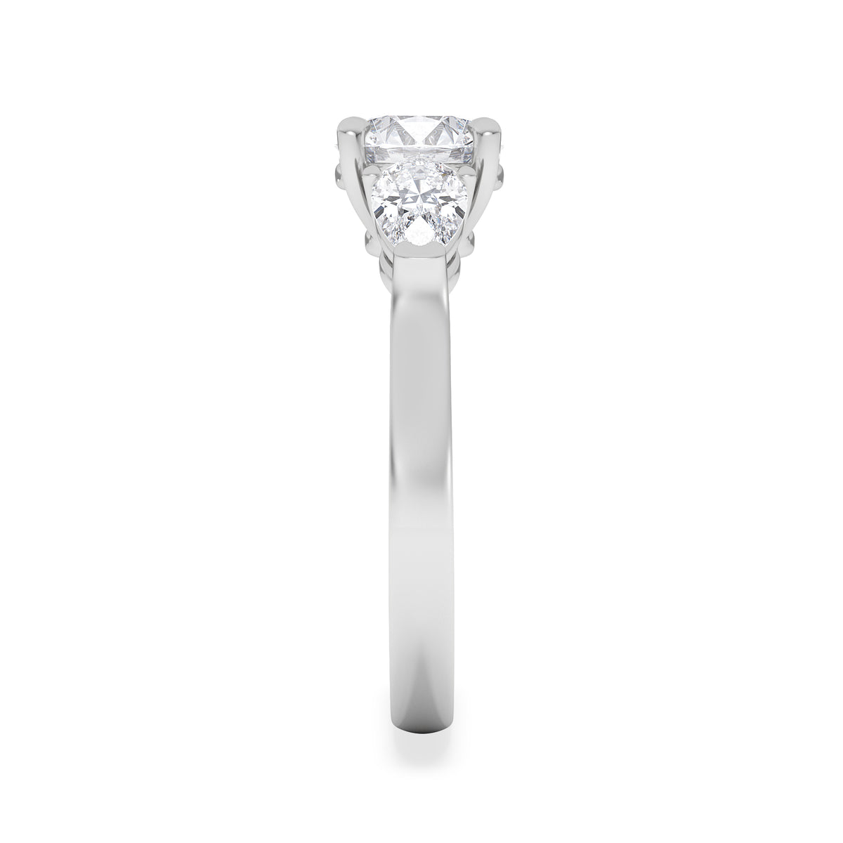 Adore 1.50ct Round Cut Lab Diamond 3 Stone Engagement Ring in Platinum