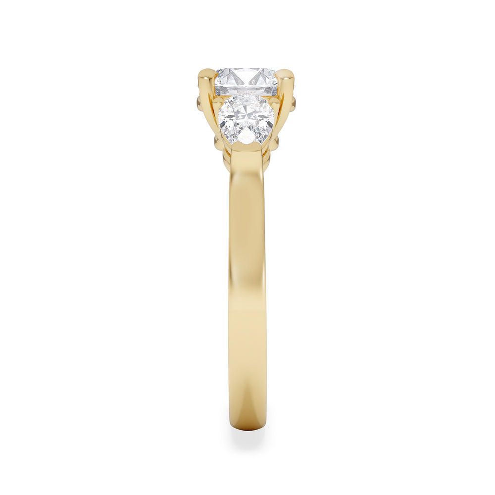 Adore 1.50ct Round Cut Lab Diamond 3 Stone Engagement Ring in 18K Yellow Gold