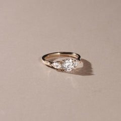 Adore 1.50ct Round Cut Lab Diamond 3 Stone Engagement Ring in 18K Yellow Gold